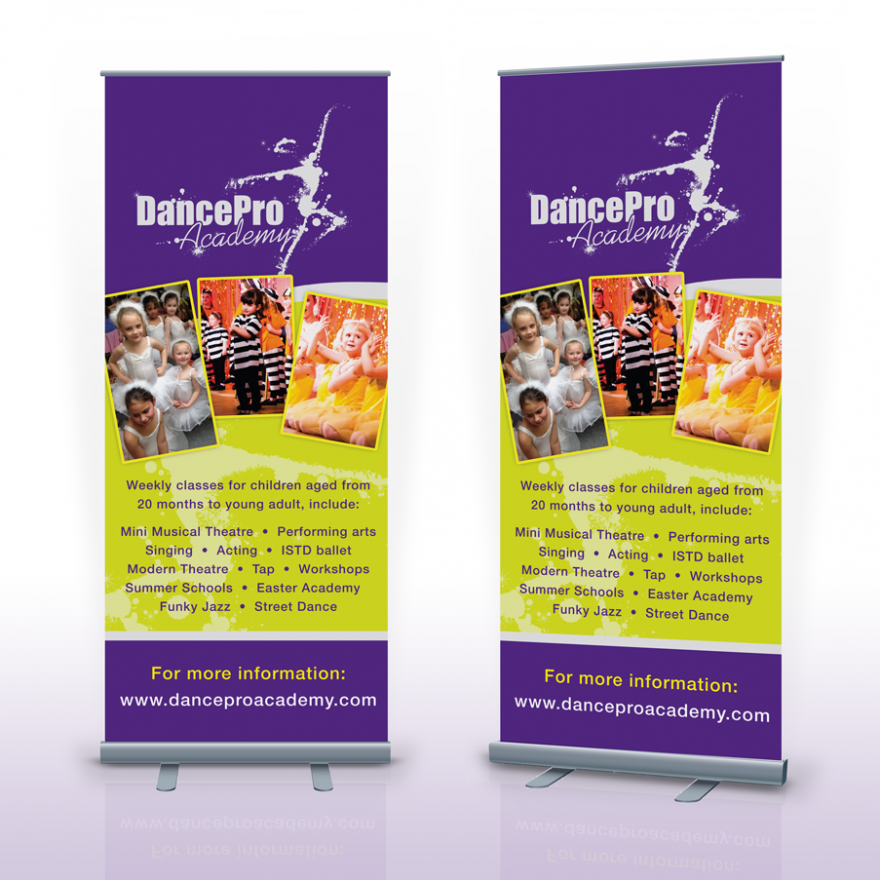 Pop Up Banner Hertfordshire DancePro - Ipswich Graphic Design In ...